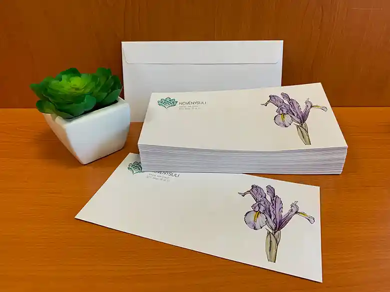 boríték tervezés, nyomtatás