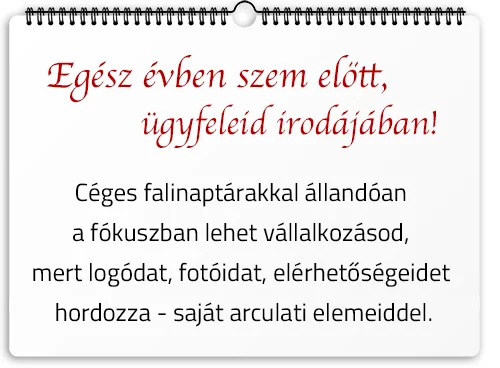 egyedi falinaptár gyártás