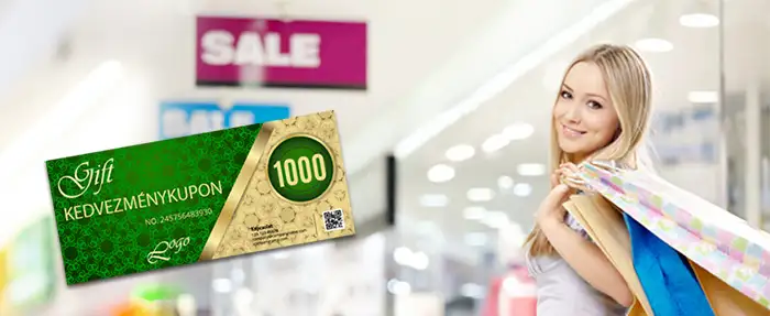 Utalvány, kupon és kedvezménykártya készítés, nyomtatás